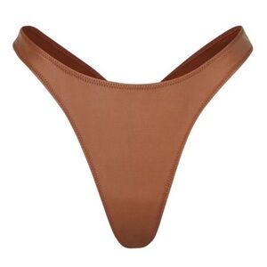 💝SKIMS Wet Jersey Dipped Thong In Copper 3X